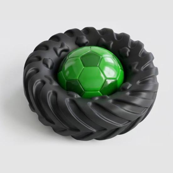Football Tire Dog Chew Toy Built-in Squeaker Tennis Tire Interactive Puppy Toy Bite Resistant Pet Teething Boredom Toy