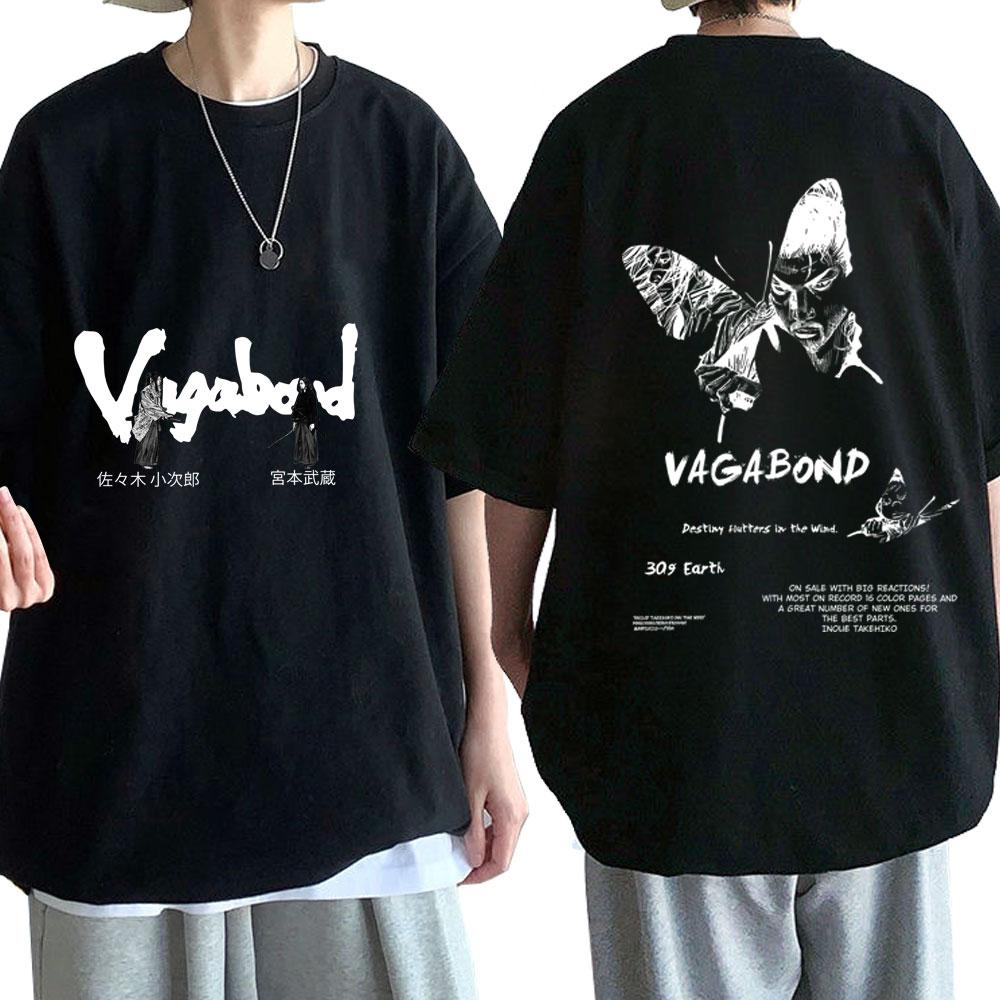 2026 Anime Vagabond Miyamoto Musashi Manga T-shirts Men Women Casual Cotton Short Sleeve Over