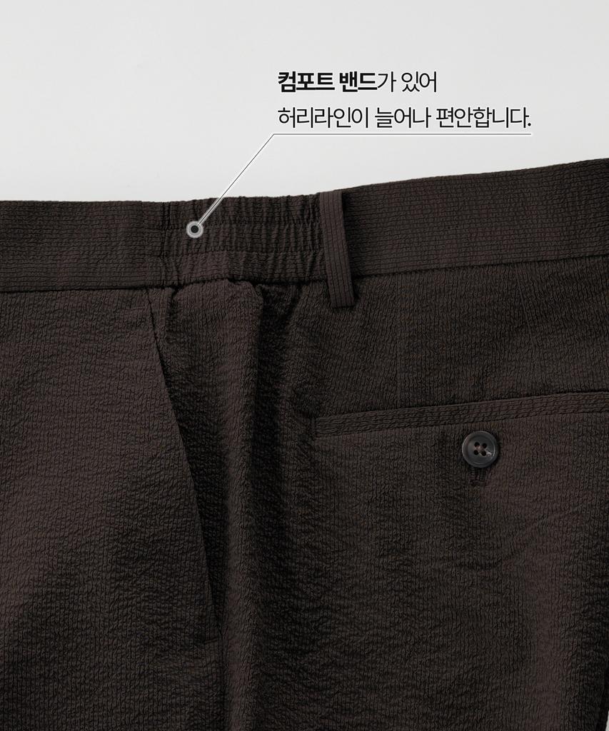 STCO Poly Seerska Full Elastic Waist Straight Pants_Brown (Straight Fit)_Spaxb37Csh