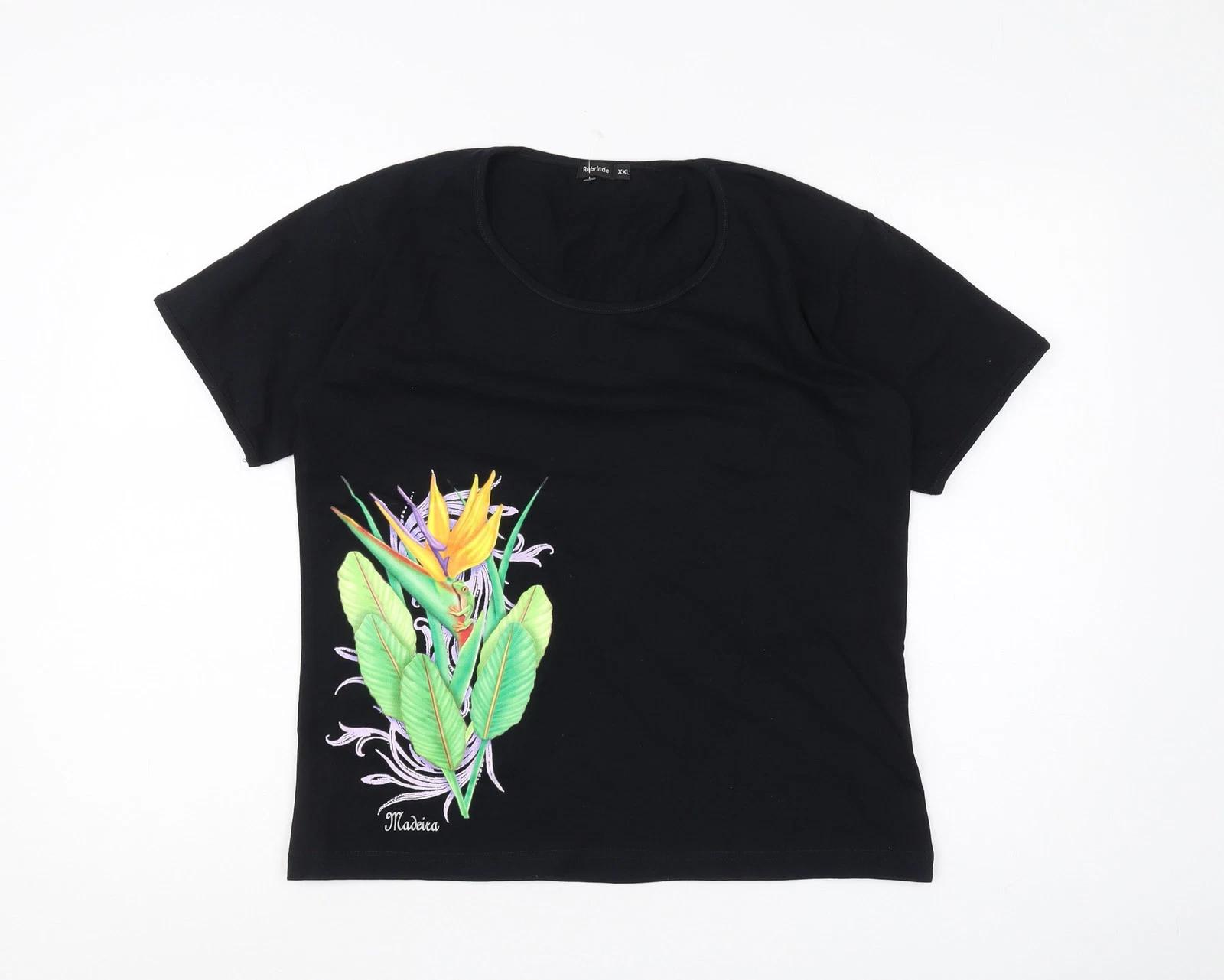 Унисекс базовая черная футболка Rebrinde XL XL