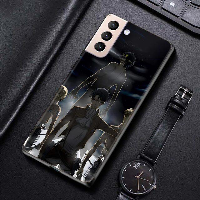 Husa pentru Samsung Galaxy S21 S20 Ultra S10 Plus Lite S21 S20 Fe 5g S10e S9 S8 S7 Edge Shell Fundas Attack On Titan Anime