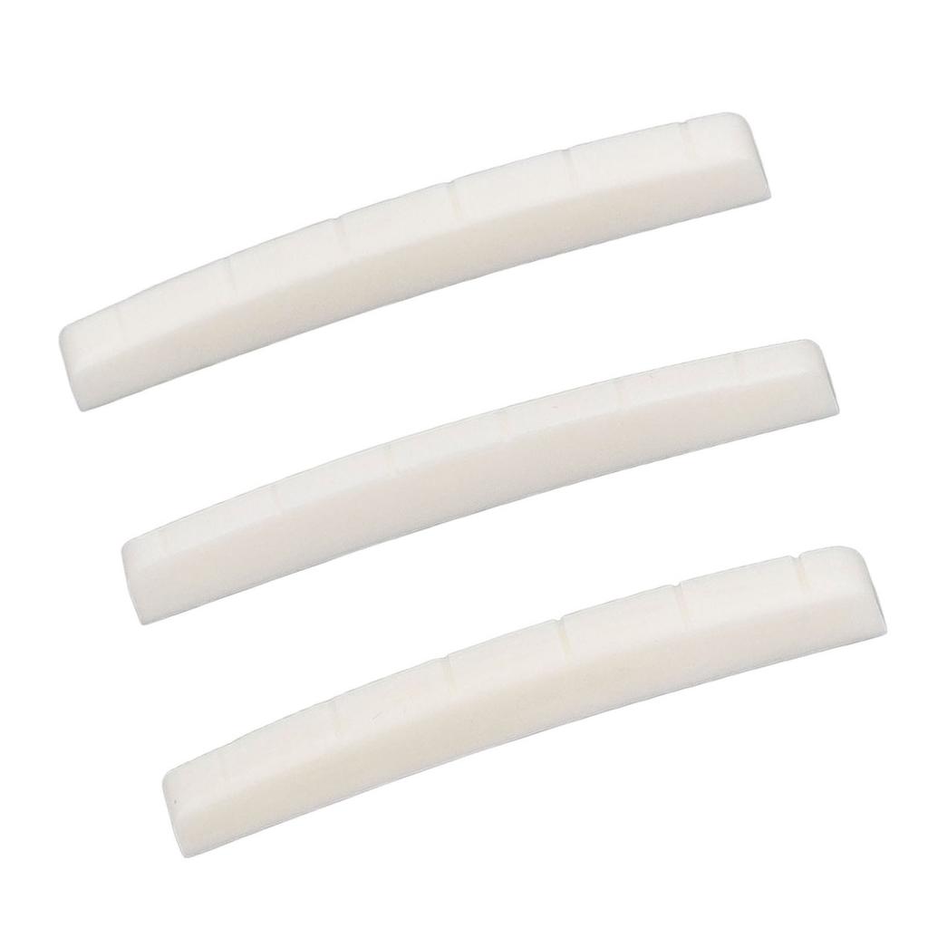 3PCS Electric Guitar Nut 6 Strings Electric Guitar Arc Preslotted Bone Replacement