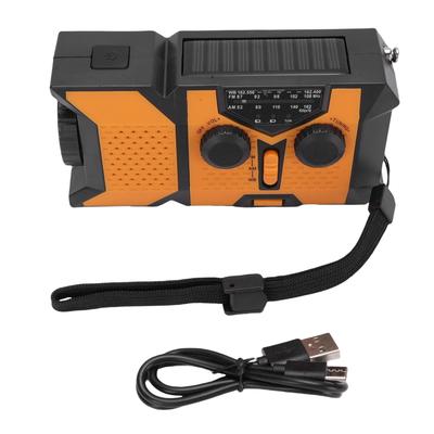 Emergency Radio AM Frequency Modulation Weather Band USB Solar Hand Crank Charging Portable Radio