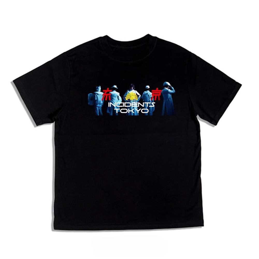 Tokyo Incident Paper Crane Peacock Print Fashion Trend T-Shirt Hip Hop Streetwear Men's and Women's Swag 100% Cotton T-Shirt