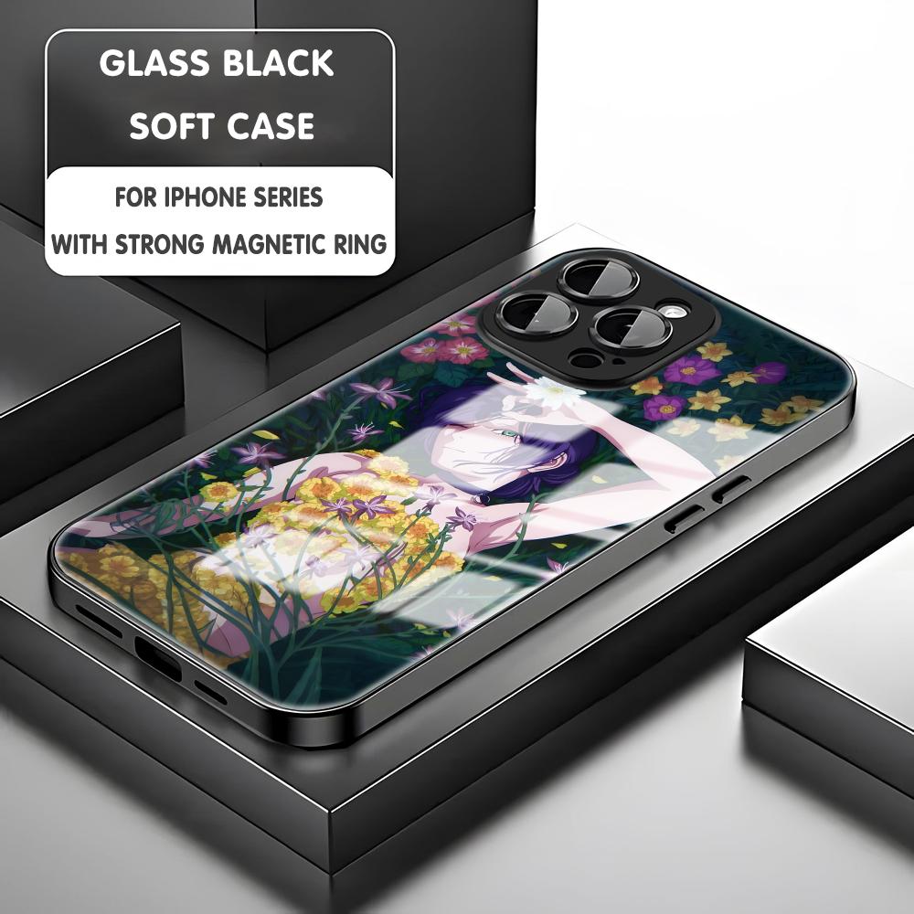 Anime Chainsaw Man Phone Case For iPhone17 16 15 14 13 12 11 X XR XS 8 Plus Mini Pro Max Glass Magnetic Case