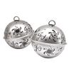 WTEMPO Silver Jingle Bells for Crafts Christmas Tree Large Hanging Bell Pendents Christmas Craft Bells Ideal for DIY Festival Home Decorations