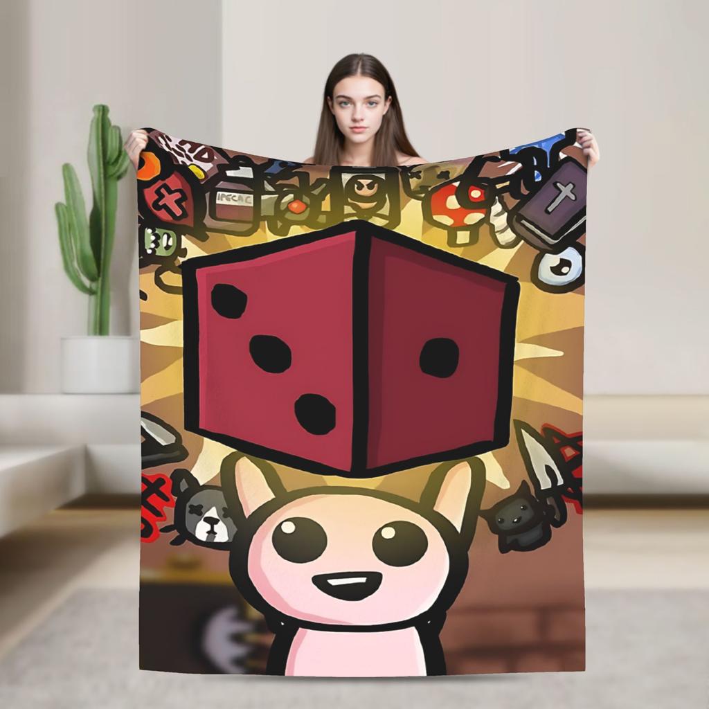 Soft Blanket Airplane Travel The Binding Of Isaac Throw Blanket  Flannel Bedspread For Couch Chair Print Sofa Bed Cover