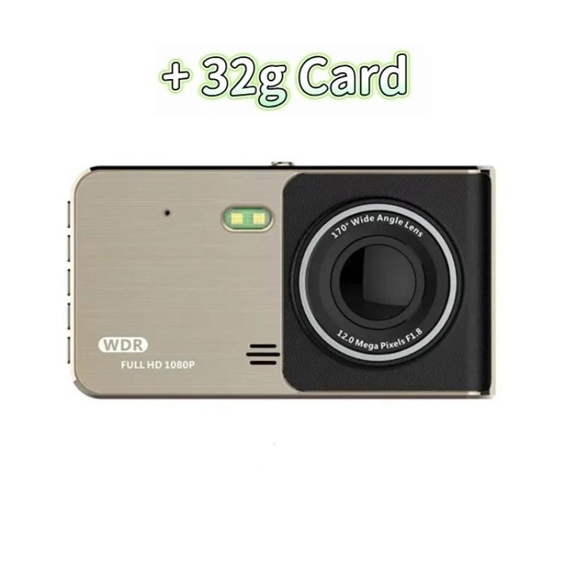 4-inch Dashcam, Dual-lens Touchscreen, 1080P HD Night Vision Car DVR