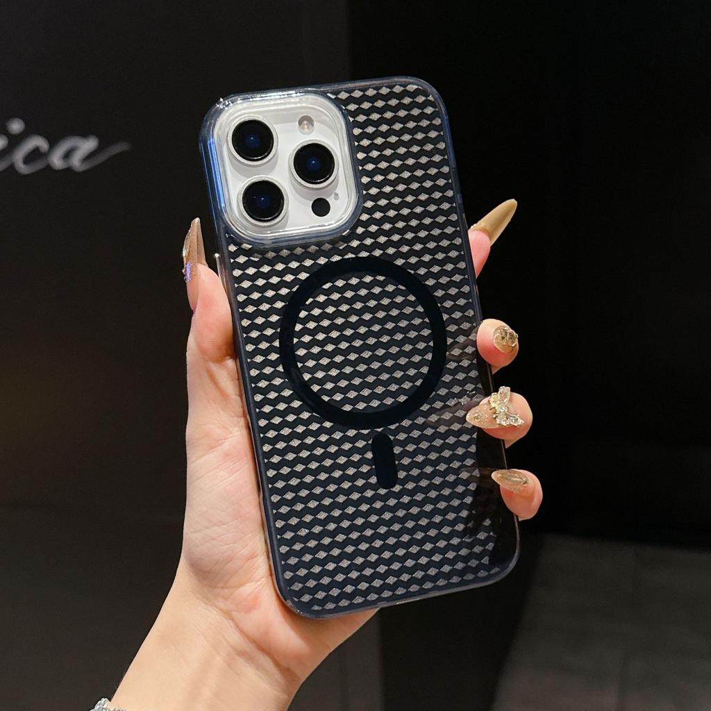 Anwendbar auf Apple 16proMax Cube Magnetische Saug Handyhülle IPhone 15 Trendiges Hautgefühl 14 Sturzschutzhülle