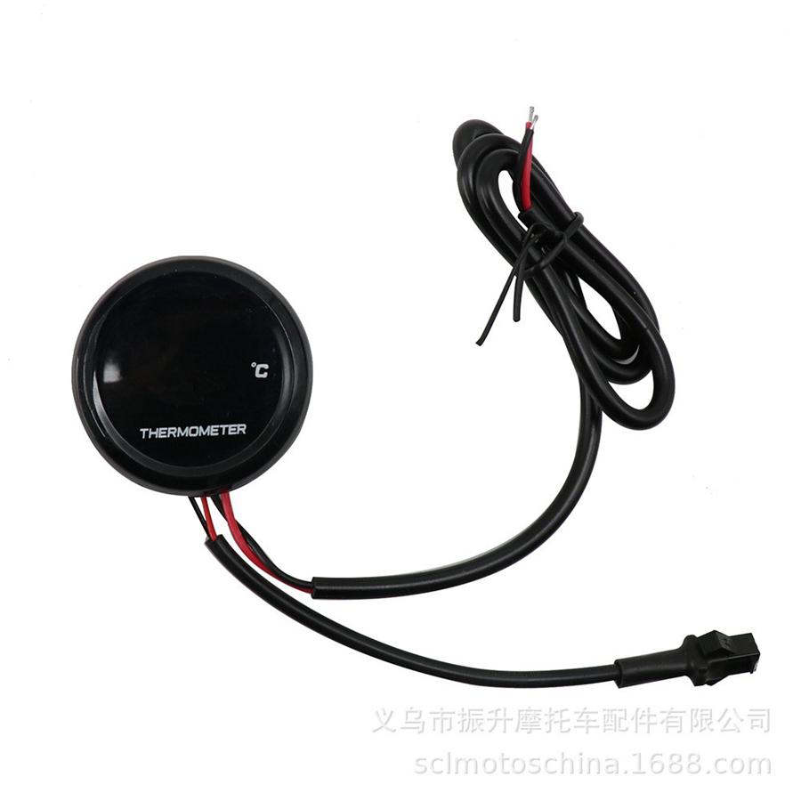 Universal Motorcycle Thermometer Instruments Water Temp Temperature LED Digital Display Gauge Meter With 22mm Temp Temperature Sensor Adapter