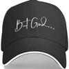 But God Cursive Script Baseball Cap Casual Polyester AllSeason Adjustable Hat for Adults