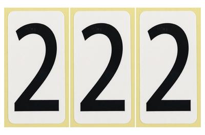 Number Seal [Medium] "2" Rose 3 Pieces 22K2b3x3 [0.9 X 1.7 Inches (22 X