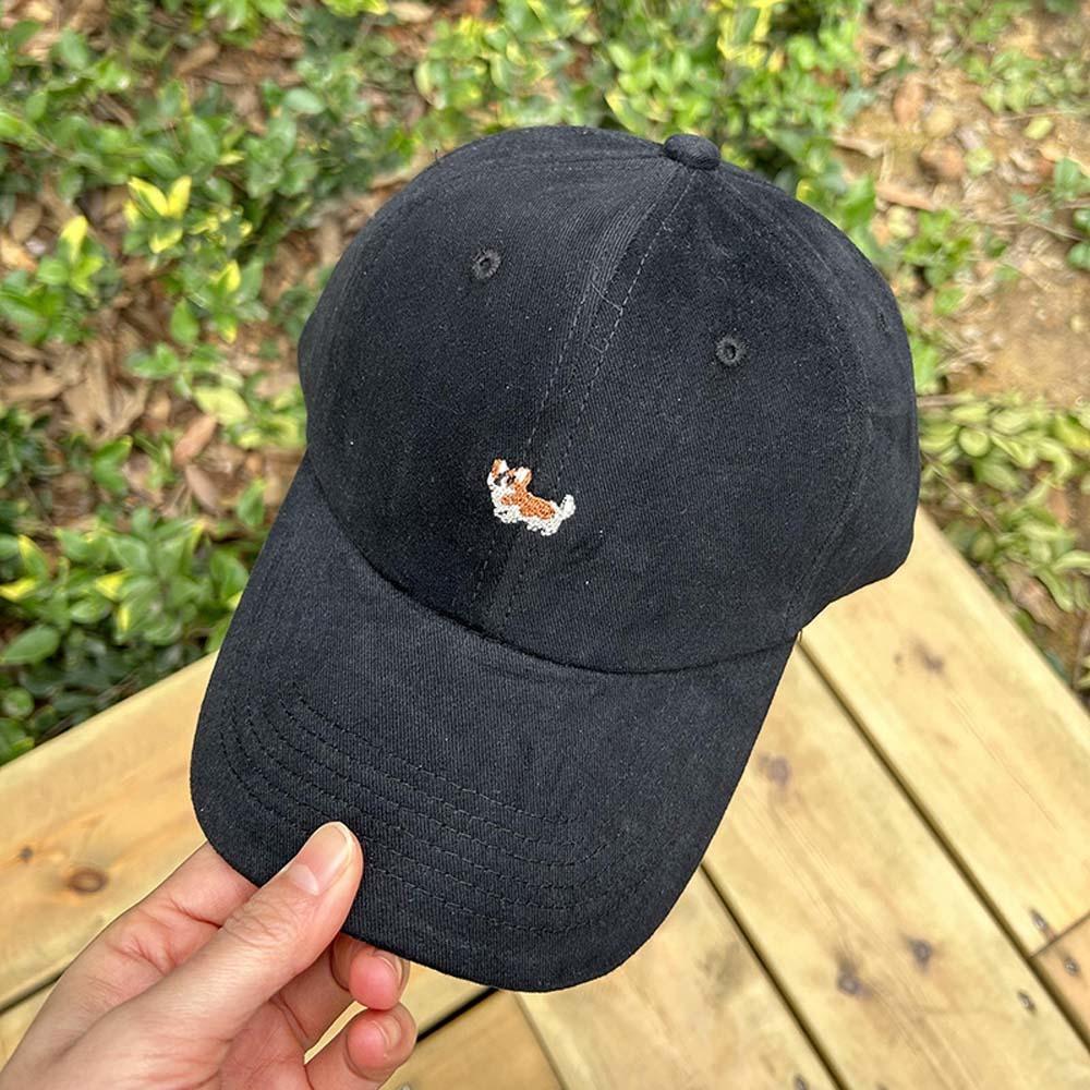 Dog Women Baseball Hat Breathable Embroidered Peaked Cap Trendy Men Sunshade Hat  Spring