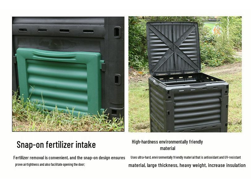300L Garden Leaf Compost Bin for Organic Fertilizer & Kitchen Waste