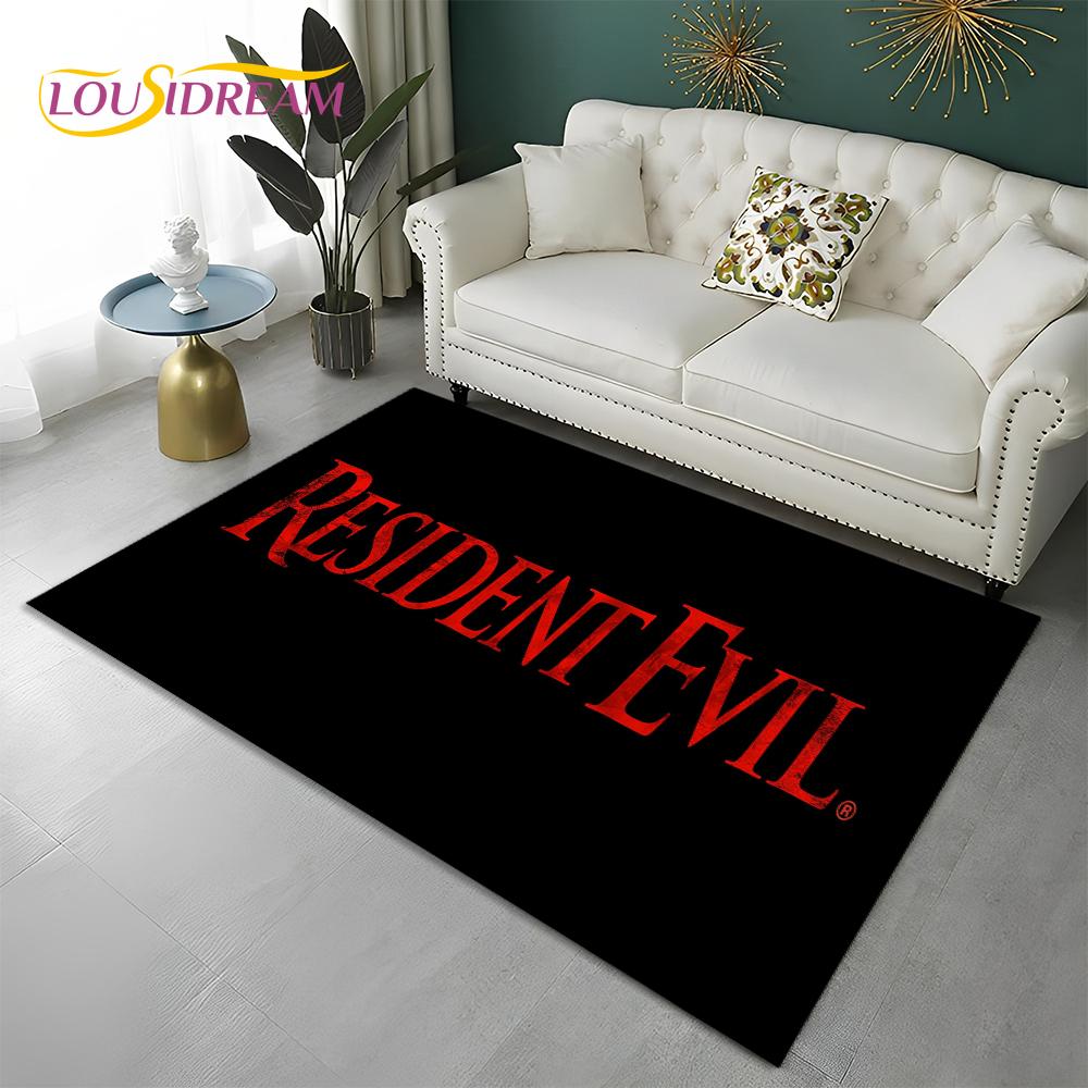 3D Games R-Resident Evil Gamer Carpet Rug for Home Living Room Bedroom Sofa Doormat Decor,kids Play Area Rug Non-slip Floor Mat