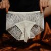 Men's lace underwear with jj set, oily stockings underwear, ultra-thin and breathable summer fully transparent briefs