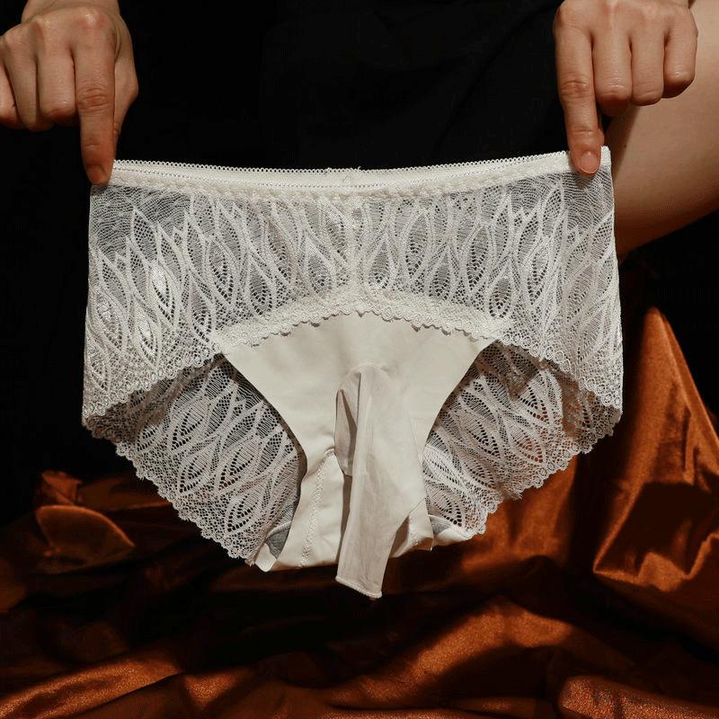 Men's lace underwear with jj set, oily stockings underwear, ultra-thin and breathable summer fully transparent briefs