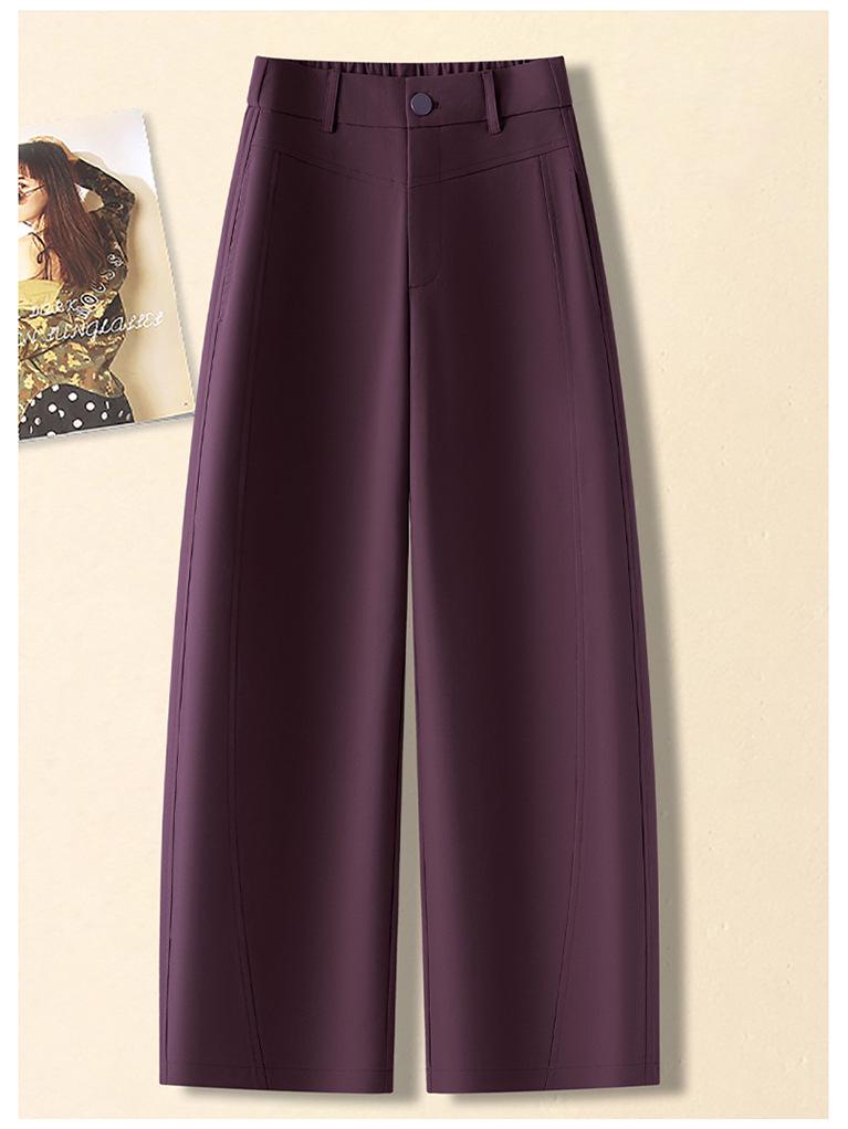 Women's Fashionable 3D Cut Scythe High Waist Slimming Pants - Loose, Versatile, with Simple Pocket Design (2026)
