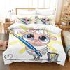 Cartoon Sheep Duvet Cover Set Cute White Sheep Flowers Pattern King Queen Full Size For Kids Boy Girl Gift Polyester Bedding Set