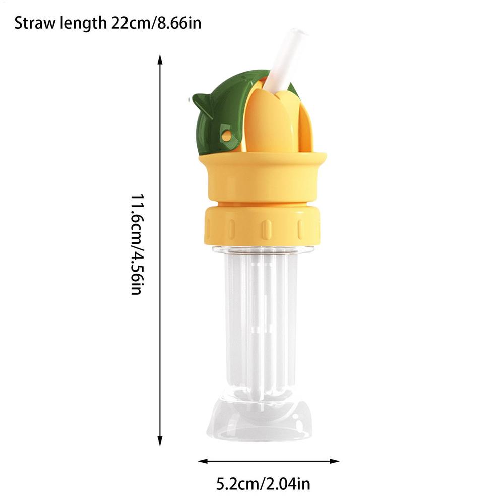 Kids Water Bottle Straw Topper Leakproof Universal Silicone Spouts Kids Water Bottle Spout Conversion Cap with Straw for Home зелёный
