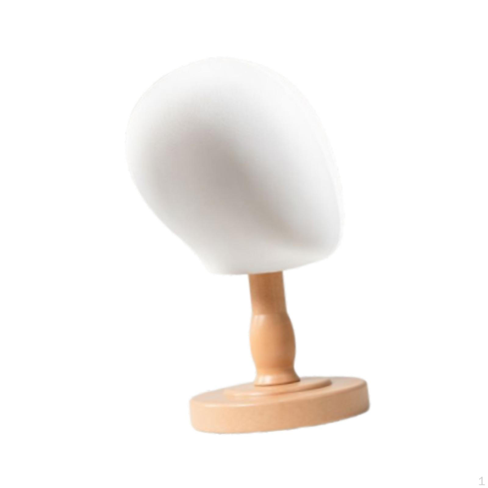 

Hat Display Holder Making Styling Head Manikin for Hairpiece Headphone Wood Color