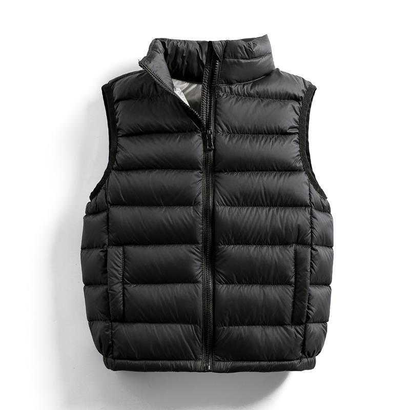 2-14 Years Children Ultra Light 90% White Duck Down Vests Fall Winter Baby Girls Thin Warm Waistcoats for Boys Kids
