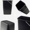 KADAX 12L Trash Can Waste Container Black with Handle Bucket