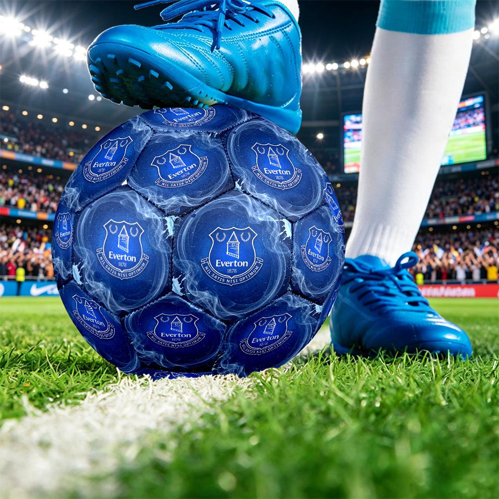 Everton FootballPrinted Size 5 Soccer Ball, Anti Slip Adult Match Football Souvenir for Football Fans