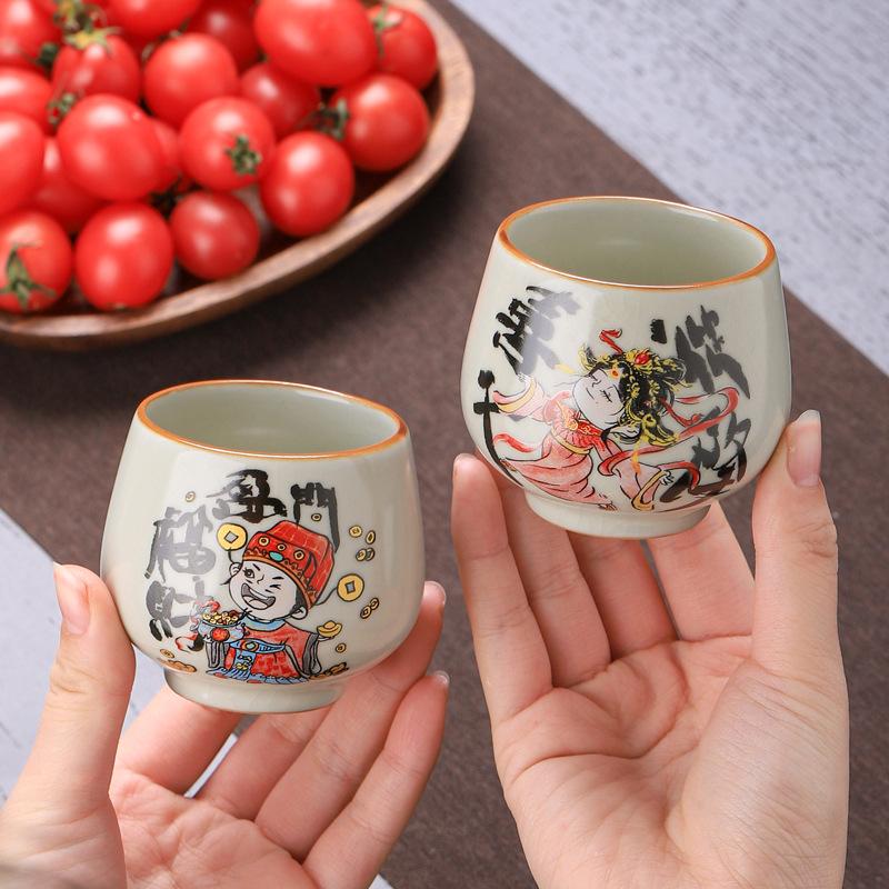 Huang Ru kiln master cup can be raised by opening a piece of ceramic household kung fu tea cup tea cup tea cup large single cup gift