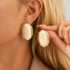Vintage Luxury Large Geometry Oval Stud Earrings for Women Girls Fashion Metal Charms Piercing Jewelry Accessories Gifts