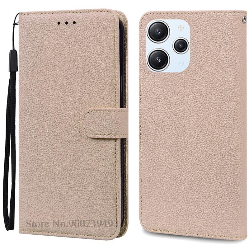 For Xiaomi Redmi 12 Case Silicon Leather Wallet Flip Case For Redmi 12 4G Cover Protector Phone Case for Redmi 12 5G Coque Funda