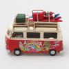 Hawaiian Miniature Car Toy Car Minicar Tin Surfboard Wagon Bus M (Red)
