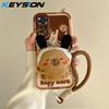 KEYSION Søtt 3D Tegneserie Plysj Etui for Redmi Note 11 Pro 5G 11S Lanyard Silikon Støtsikkert Telefondeksel for Redmi Note 12 Pro 4G