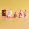 Cartoon Animal Figurine Decorative Cute Soft Plastic Animal Ornament for Birthday Party Desktop