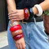 Transparent Transparent Hand Ring Shiny Wide Bracelet Irregular Bangle  Gift Accessories
