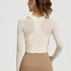 Mesh Splicing Yoga Shirts Long Sleeved Women Sports Top Fitness Yoga Top  Fitness Clothes