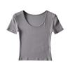 YPFF Women's Slim Fit Short Sleeve Active T-Shirt - Solid Color for Spring/Summer Workouts and Yoga