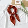 Dopamine Color Silk Scarf: Women's Solid Small Square Neckerchief & Headband