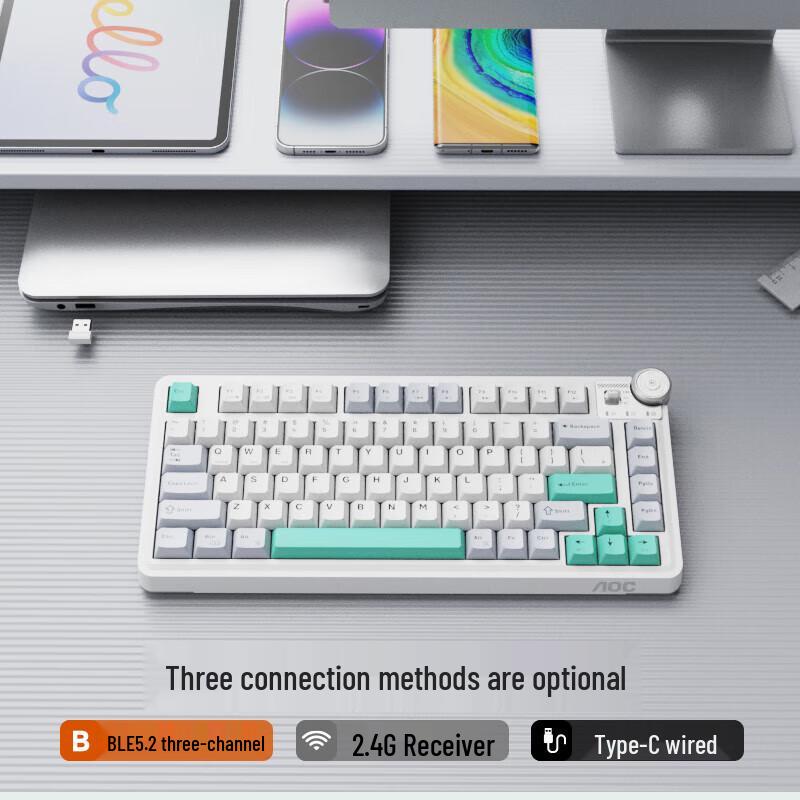 AOC GK655 Tri-Mode Hot-Swappable Mechanical Keyboard