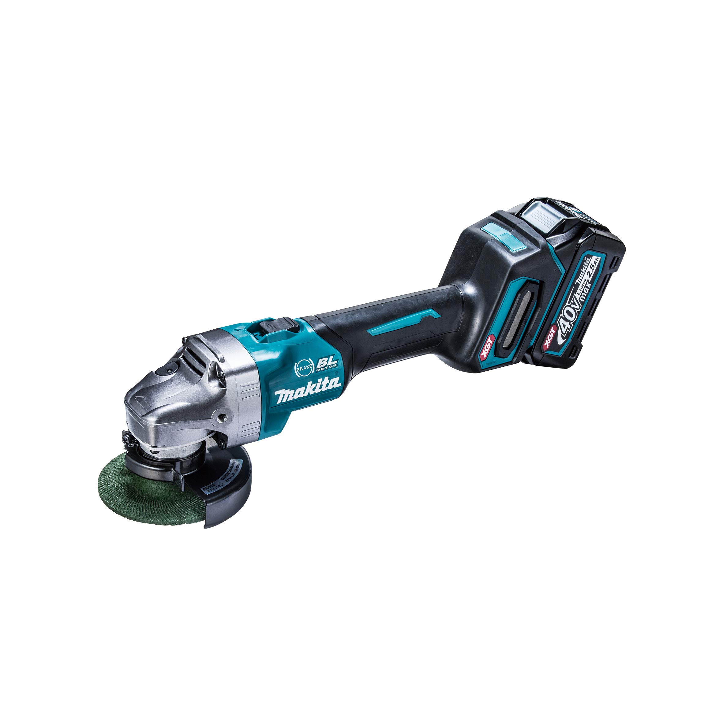 

Makita Disc Grinder 40Vmax 100mm Wireless Interlocking Dust Collection Switch Type Case Included GA001GRDX Compatible/Slide 2.5Ah Batteries, Charger,