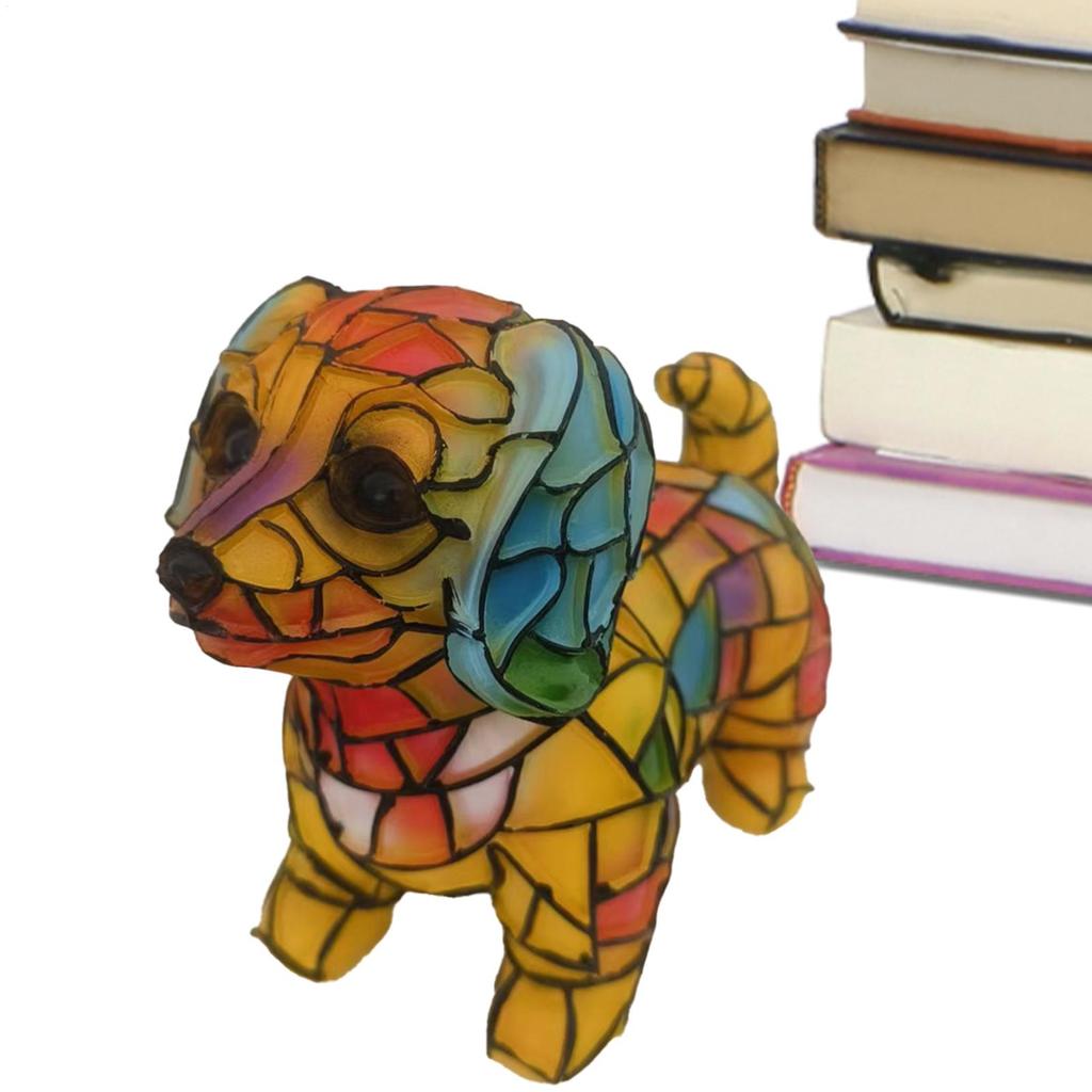 LED Corgis Lamp And Pug Lamp Dog Series Art Night Light Stained Resin French Tabletop Night Light Cute Pet Dogs Desktop Decor