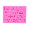 2 ks/šarže Silikonové formičky na arabská písmena Narozeninový dort Fondantové zdobící nástroje Formičky na bonbóny, čokoládu, gumovou pastu