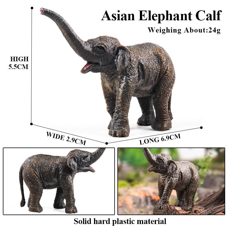 Oenux African Wild Animals Elephant Model Simulation Big Mammoth Action Figures Figurine PVC Educational Toy For Kids Gift
