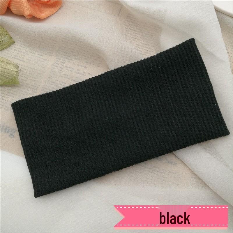 Unisex Wide-Edged Knitted Elastic Headband for Sports, Fitness, and Face Washing