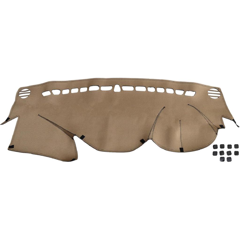 Leather Car Dashboard Dash Cover Pretector Mat Black Compatible with Hyundai Sonata 2011 2012 2013 2014