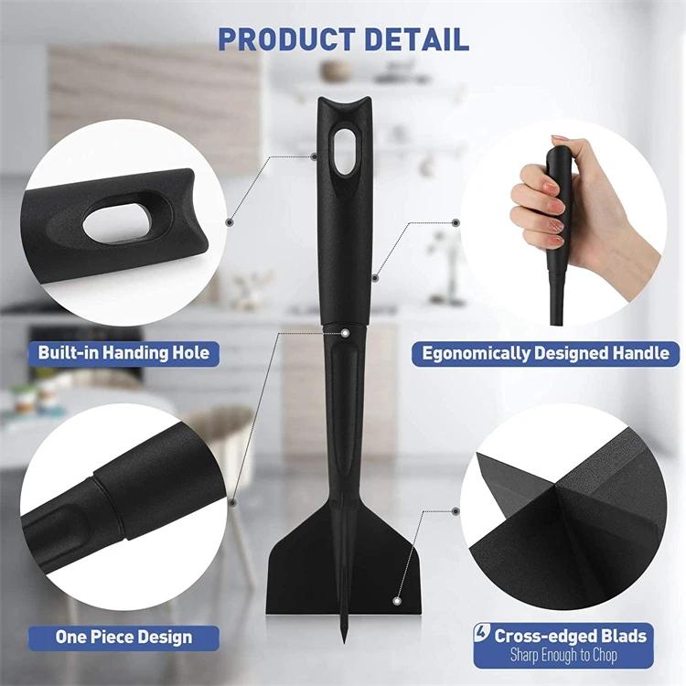 1pcs Kitchen Meat Chopper Ground Beef Masher Mixing, Grinding and Pounding Spatula Meat Scraper for Mincing Meat