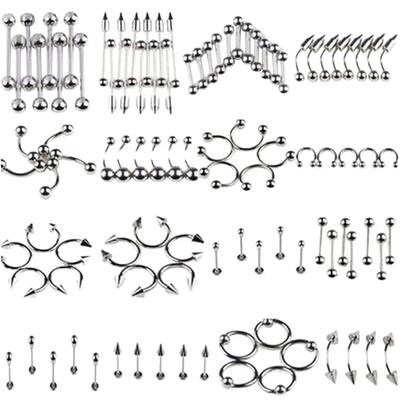 80 Ongles pour Lèvres Percés Ongles de Nez Ongles pour Sourcils Bijoux Piercing Corps Bijoux Langue Lèvres, Sourcils Nez Et Anneaux de Ventre