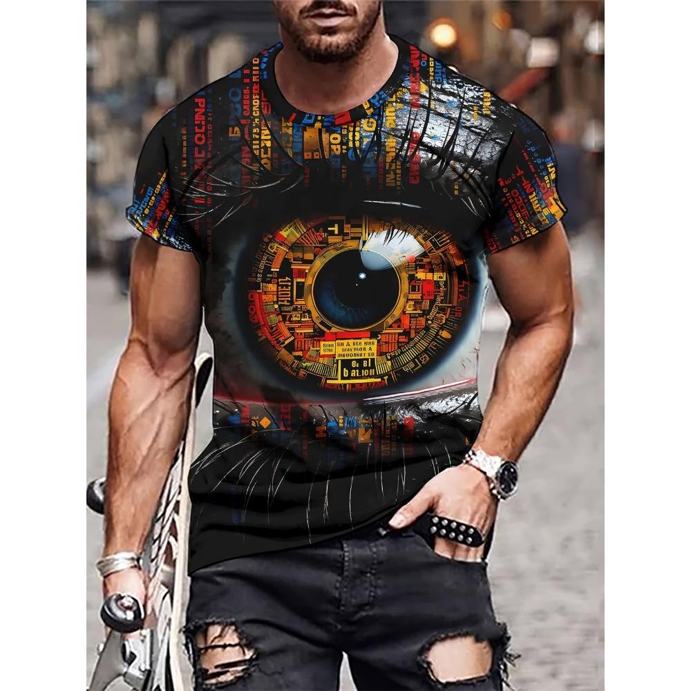 Printed clothes, short sleeved T-shirt, round neck T-shirt, casual outdoor T-shirt