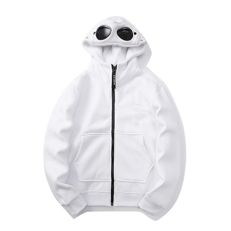Trendy Autumn/Winter Unisex Round Lens Zipper Hoodie