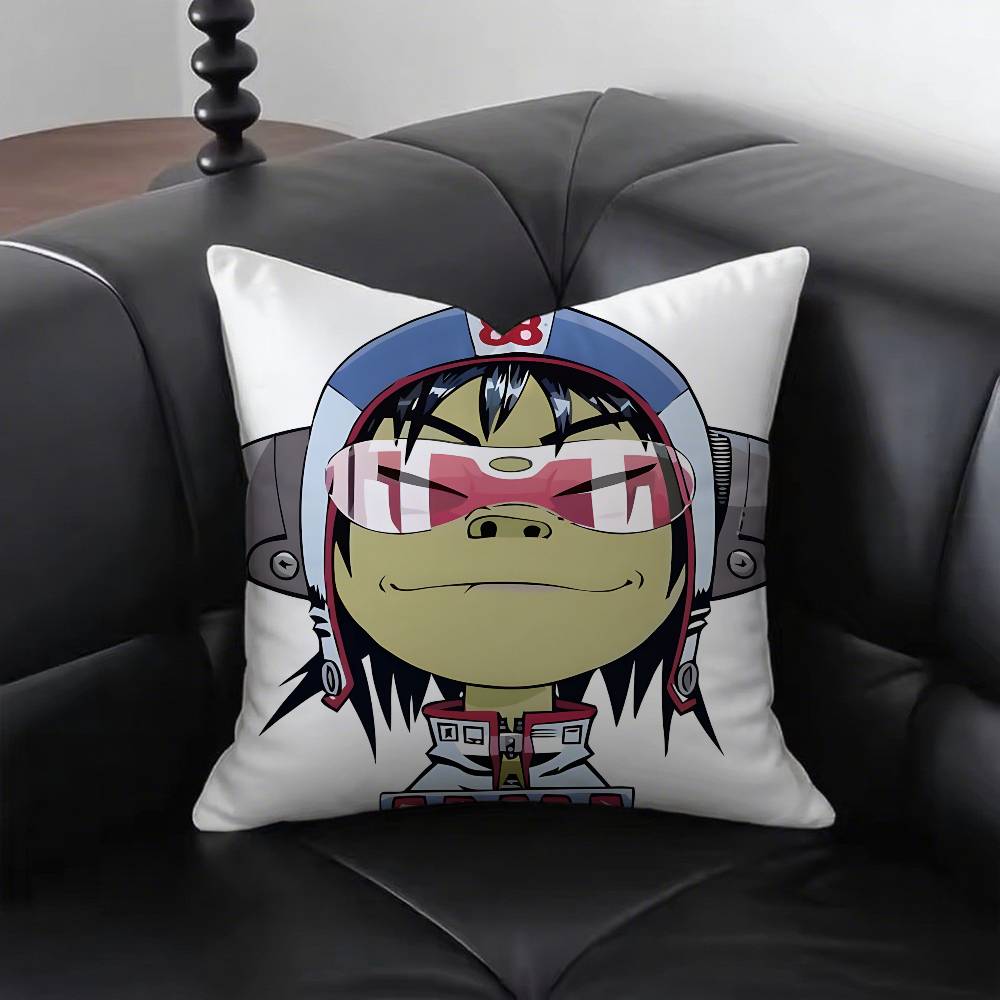 

Cartoon Virtual Band Gorillaz Pillow Case Fashion Square Pillowcase Bedroom Sofa Room Ins Decoration Leisure 40x40cm16x16in